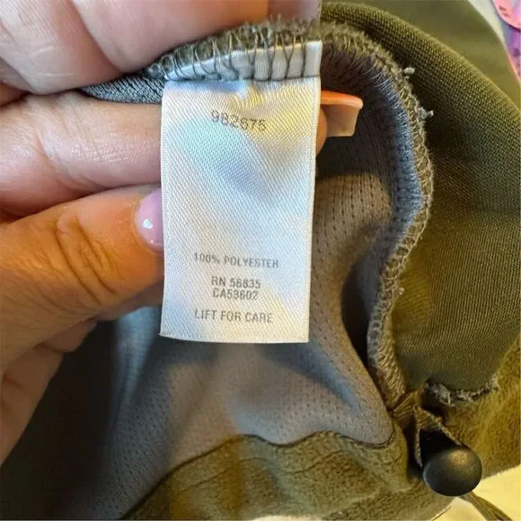 Cabela’s Men's M Green Hooded Wind Shear Jacket Hiking Camping Rugged - Picture 8 of 15